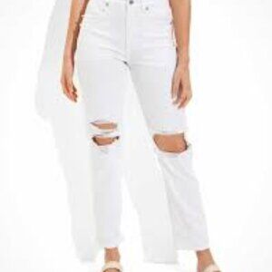 American Eagle Outfitters White Cropped Jeans